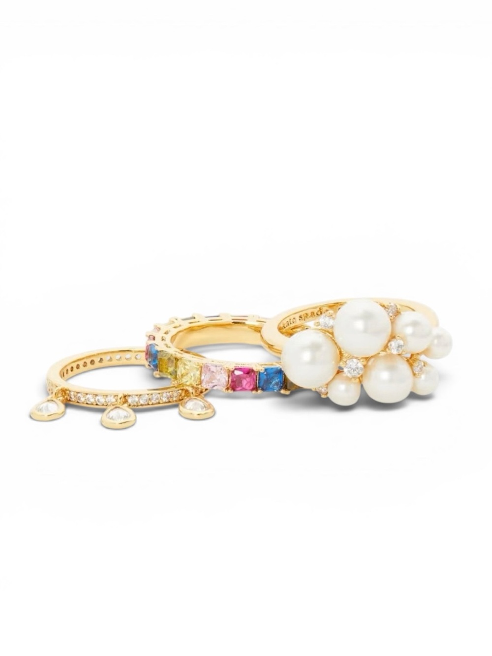Kate Spade Rain Or Shine Stacking Ring Set. Size 7